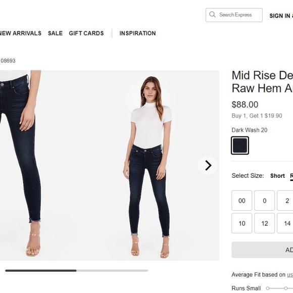mid rise denim perfect raw hem ankle leggings